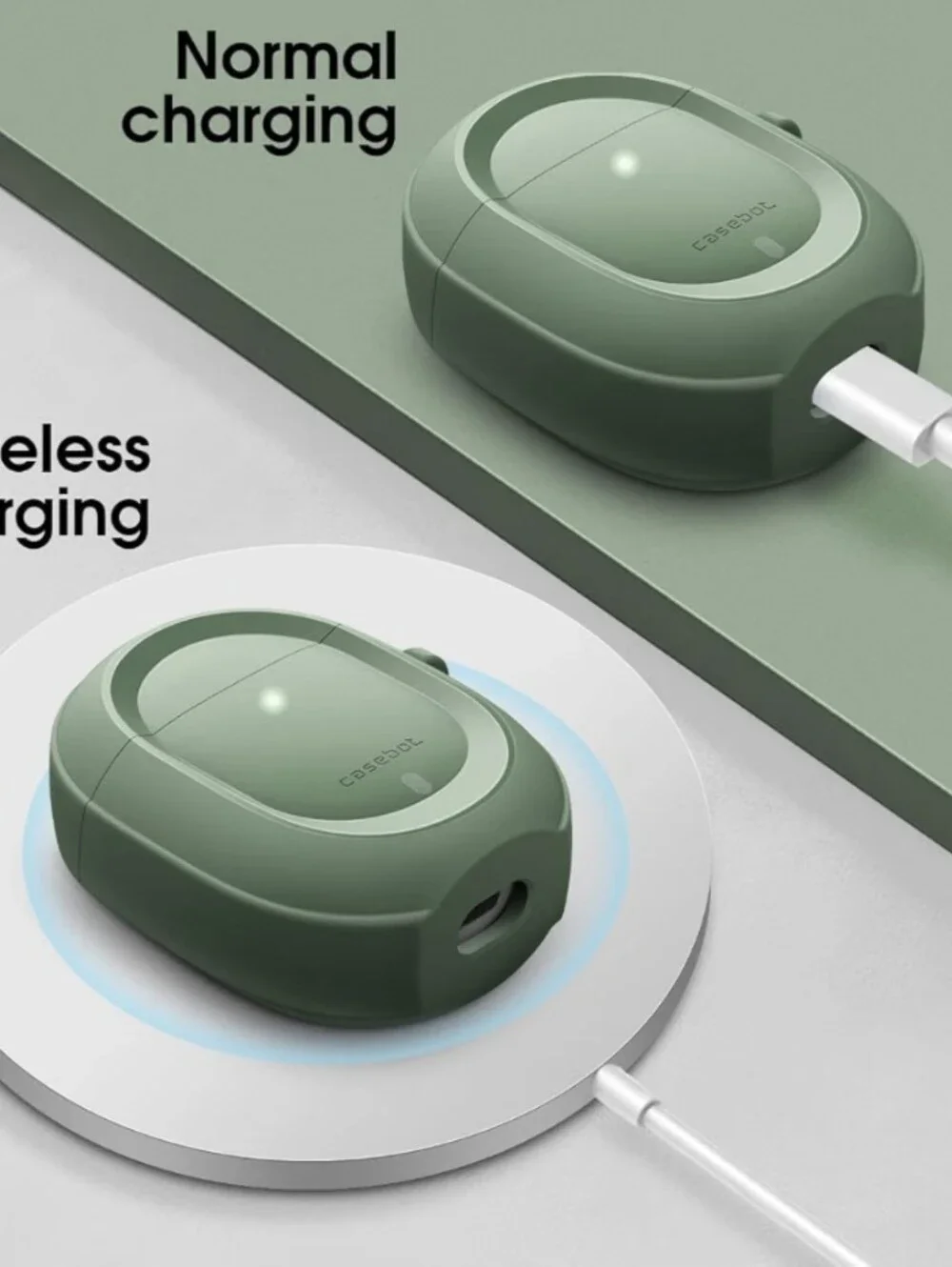 Case for Google Pixel Buds A-Series 2021 / Pixel Buds 2, Sage Green
